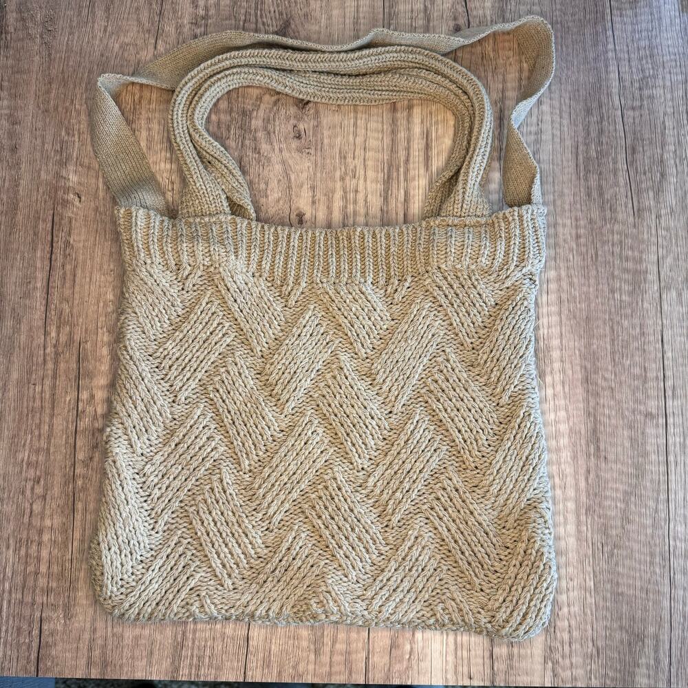 Boho Knit Crossbody Purse Neutral Bag NEW FAST SHIP Travel Bag